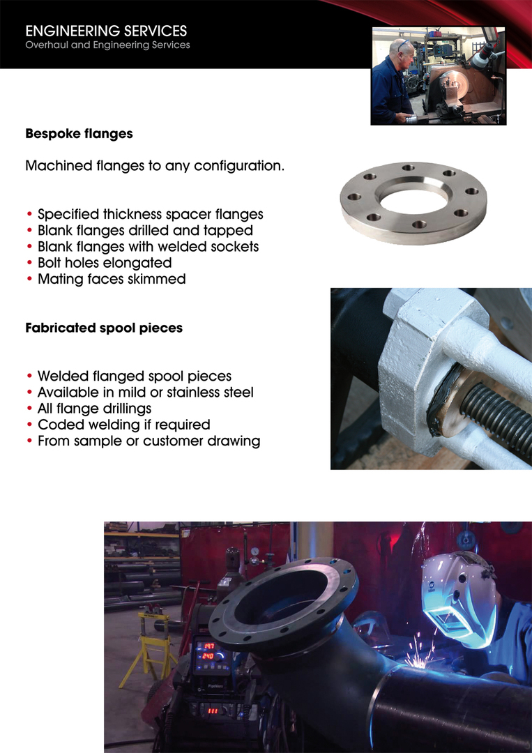 Bespoke Flanges. 